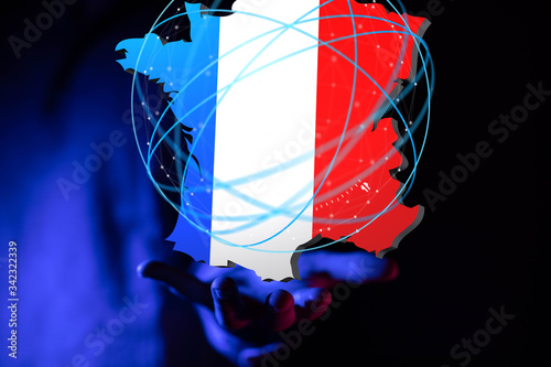 Wallpaper Mural 3d Digital France map country illustration Torontodigital.ca