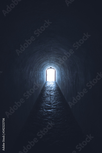 Vászonkép afterlife concept light at the end of tunnel