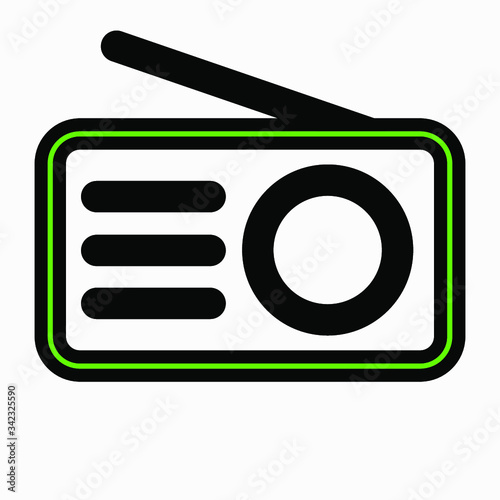 Designer Radio vector icon.