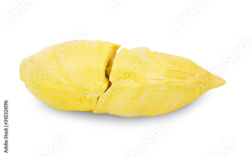 King of fruits, Durian from Thailamd on white background.