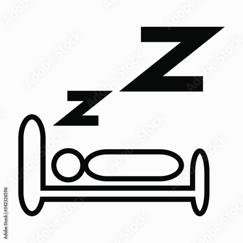 New sleeping icon in trendy flat style isolated on background. sleeping icon page symbol for your web site design sleeping icon logo, app, UI. sleeping icon Vector illustration