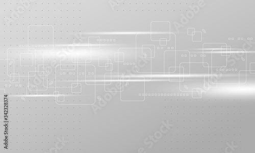 Abstract technology background design on gray background vector illustration