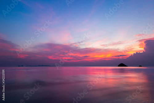 beautiful sea and sky at twilight time © sattawat