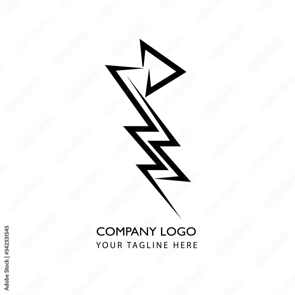 Electrical company logo template concept design illustration vector on isolated white background. Electrical company logo template concept design illustration vector on isolated white background.