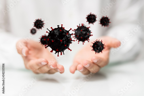 virus. Novel  people  Concept  quarantine.