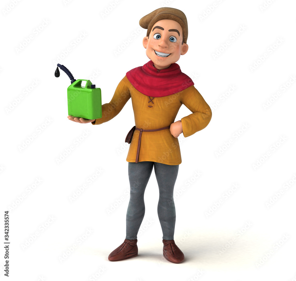 3D Illustration of a medieval historical character 3D Illustration of a medieval historical character