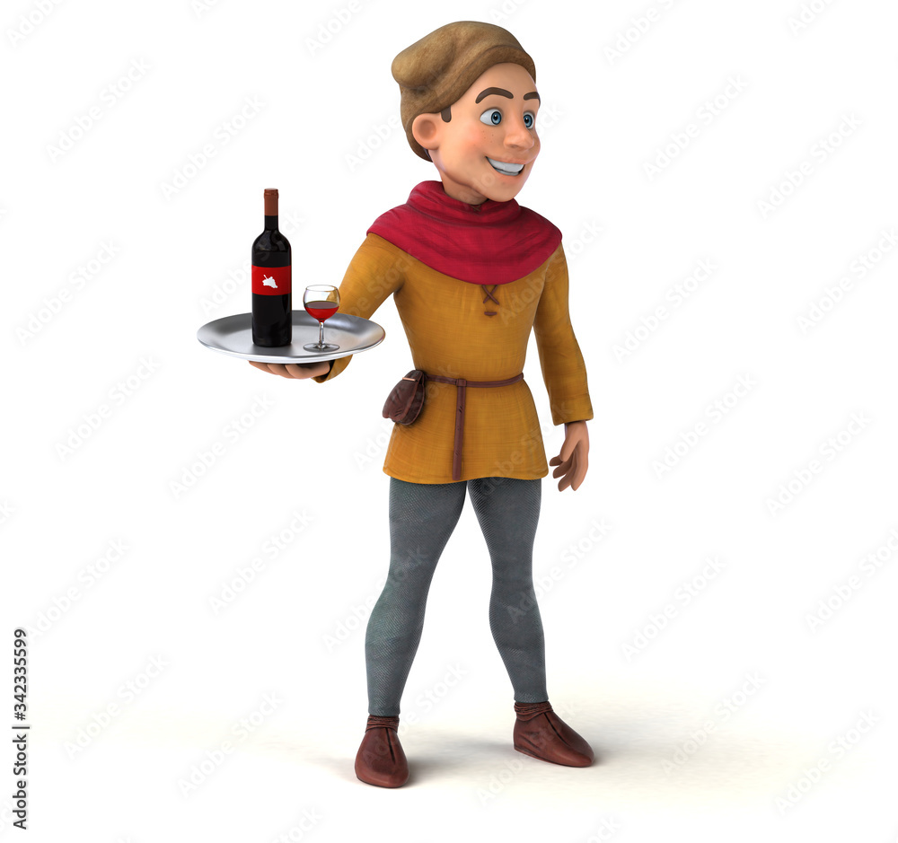 3D Illustration of a medieval historical character 3D Illustration of a medieval historical character
