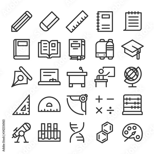 教育 勉強 アイコン セット