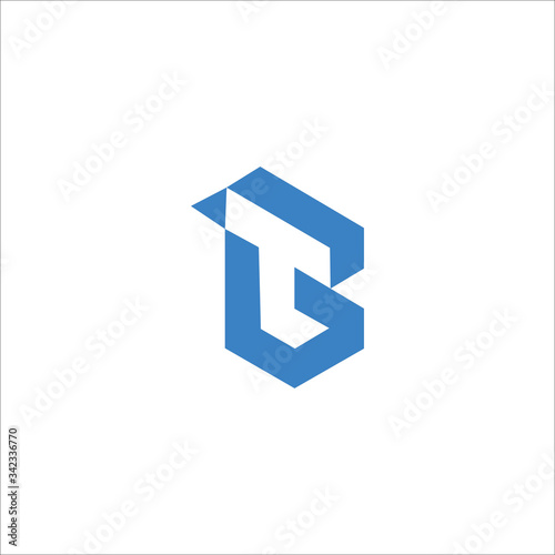 Initial letter tb logo or bt logo vector design template