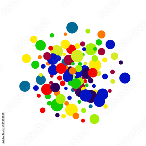 Fototapeta Naklejka Na Ścianę i Meble -  Abstract colorful circles background vector white background