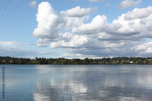 Lake Green in the City Park Seattle, Washington, USA