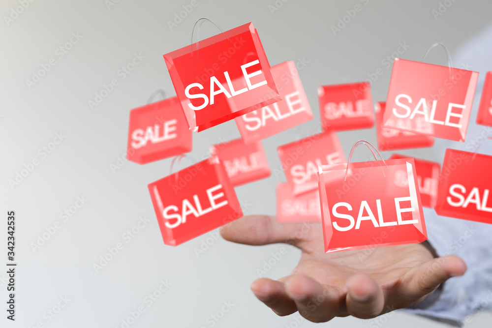 Discount and commission concept 3d Discount and commission concept 3d