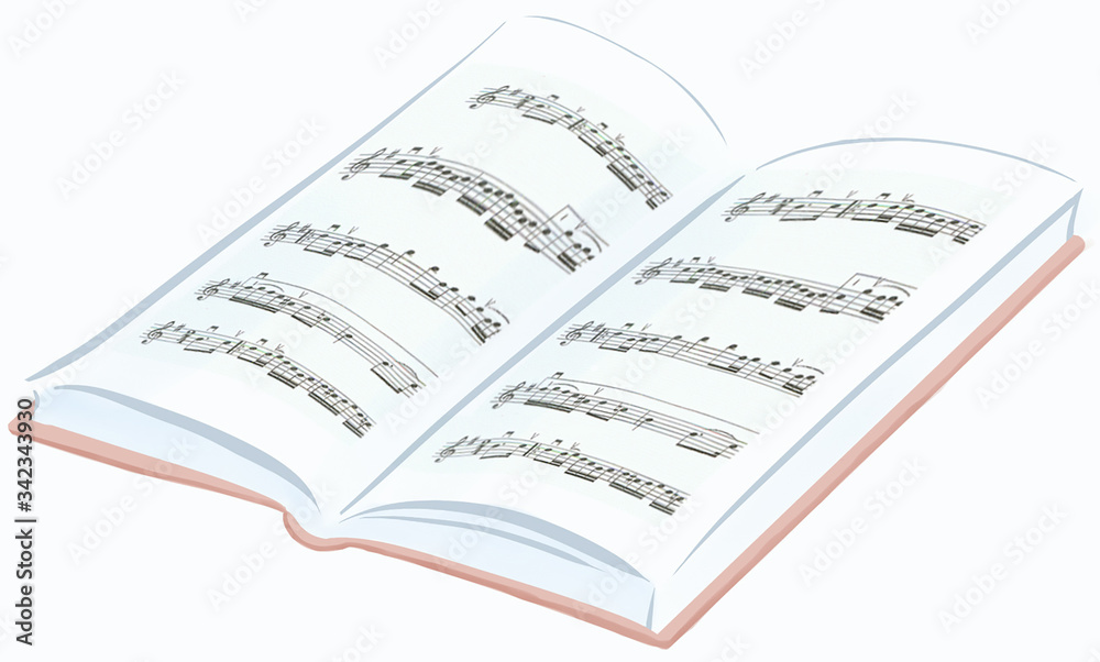 Obraz premium Child book with music