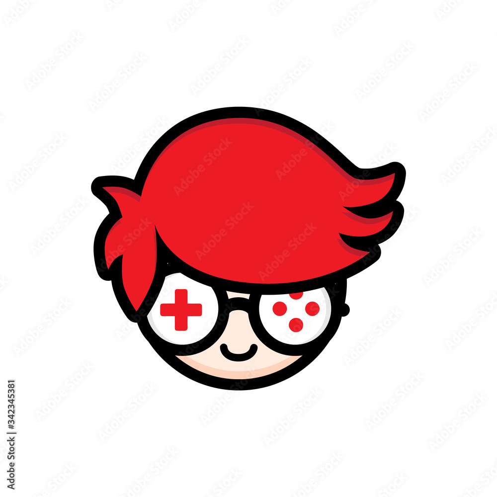 Vector design of gamer geek characters Vector design of gamer geek characters