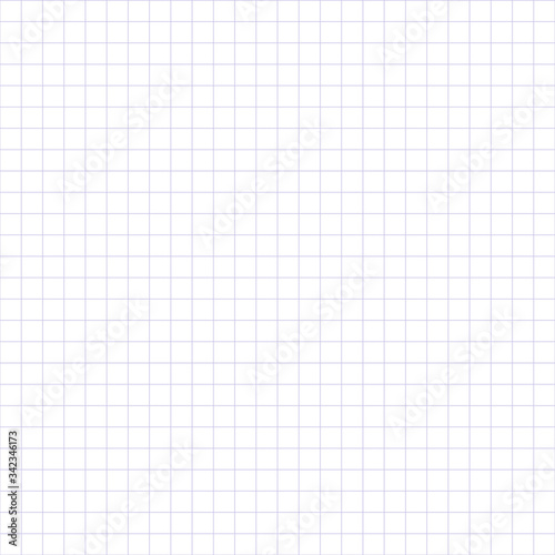 Graph line white sheet artwork. White squared paper seamless sheet background. Grid drawing checker abstract paper background vector. © PF-Images