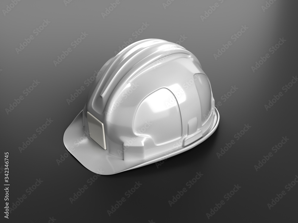 White helmet on a dark background simple construction presentation consept 3d render White helmet on a dark background simple construction presentation consept 3d render
