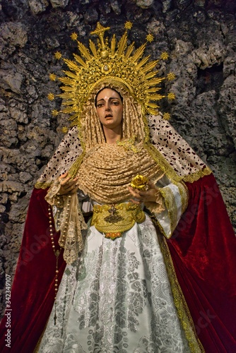 Virgen de Lourdes en parroquia San Antonio en Cadiz © David Andres