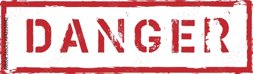 danger stamp Grunge rubber stamp with word Danger,vector illustration photo