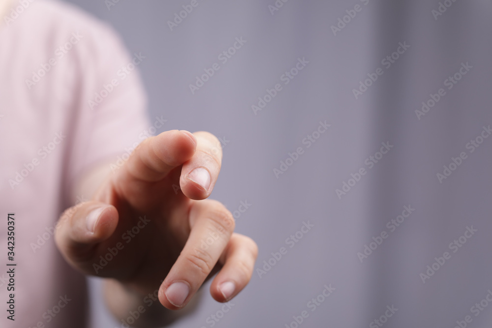 A man hand touching virtual screen, modern background concept , can put your text at the finger, copy space. A man hand touching virtual screen, modern background concept , can put your text at the finger, copy space.