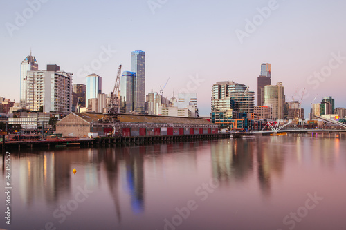 Melbourne Skyline From South Wharf