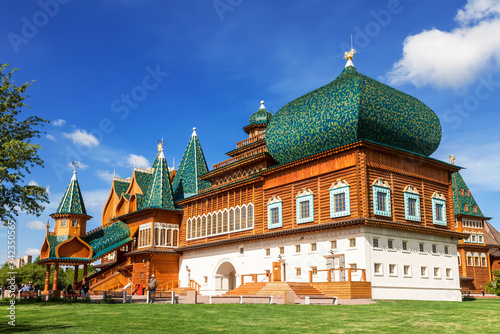 The ancient wooden palace of tsar Alexei Mikhailovich. Museum-reserve Kolomenskoye. Moscow.  Russia