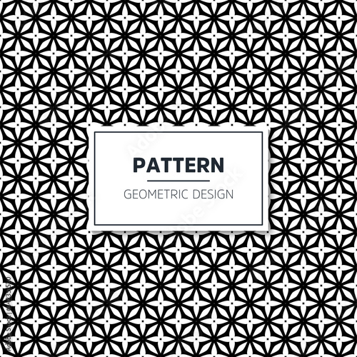 Seamless geometric black and white pattern