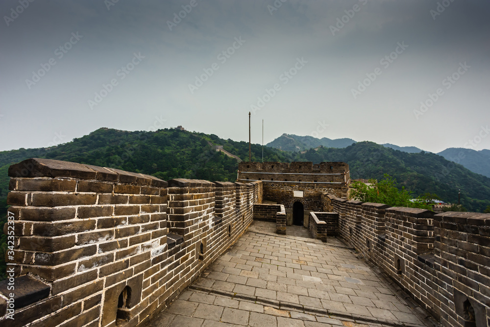 Fototapeta premium Great Wall of China, tourist part