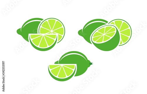 Lime logo. Isolated lime on white background