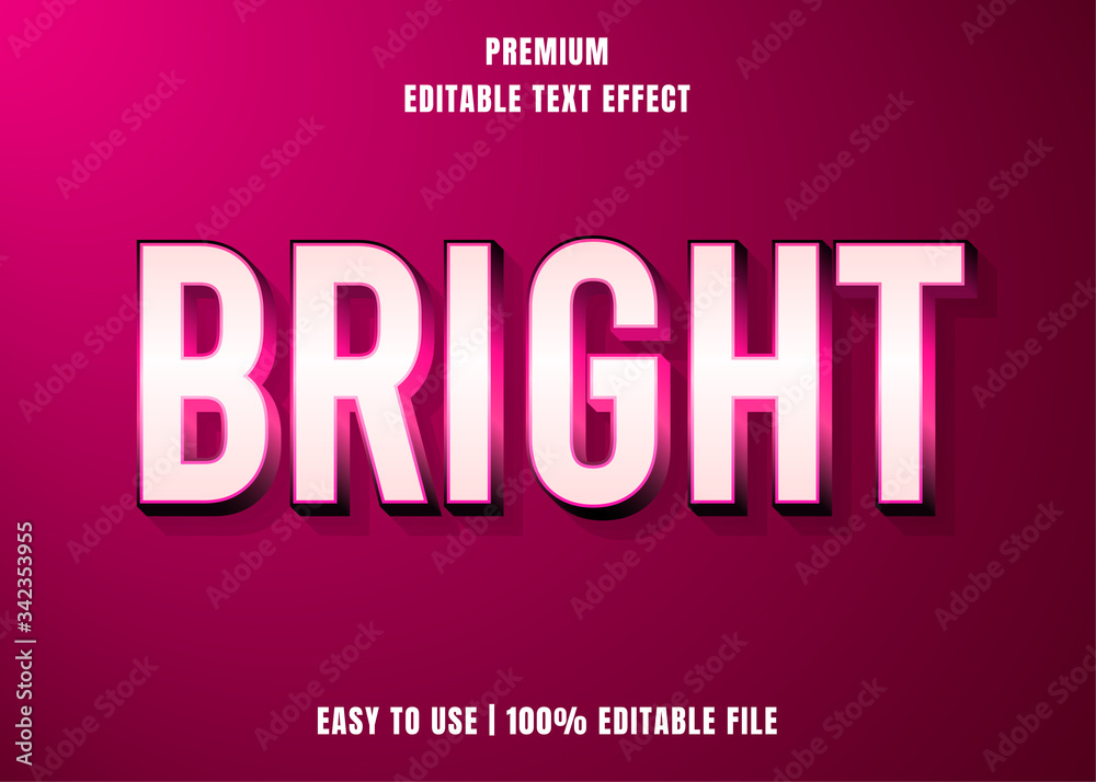 Obraz Bright, Editable Text Effect Font Style