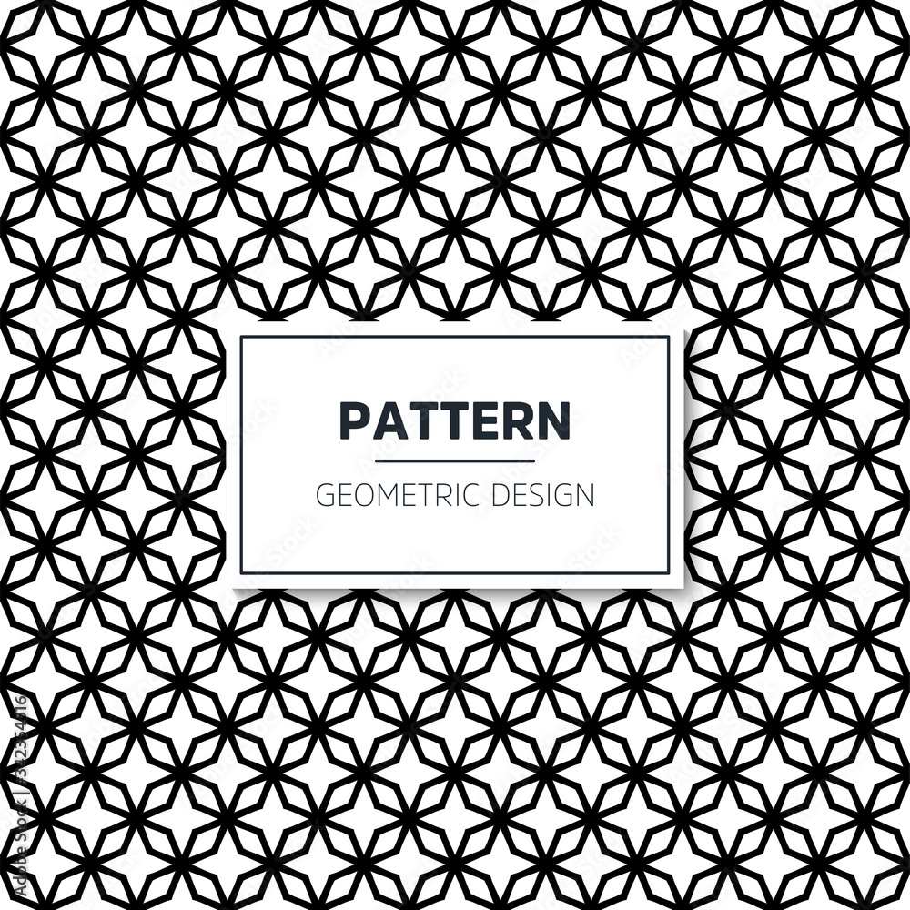 Seamless geometric black and white pattern