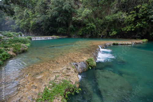 Wallpaper Mural Paradise remote jungle waterfalls of semuc champey fresh turquoise clear water lush green rainforest Torontodigital.ca