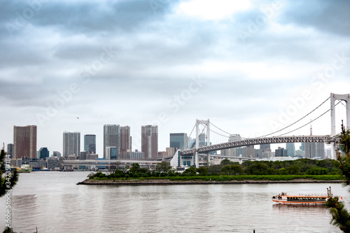 Different places in Odaiba Bay  Tokyo.