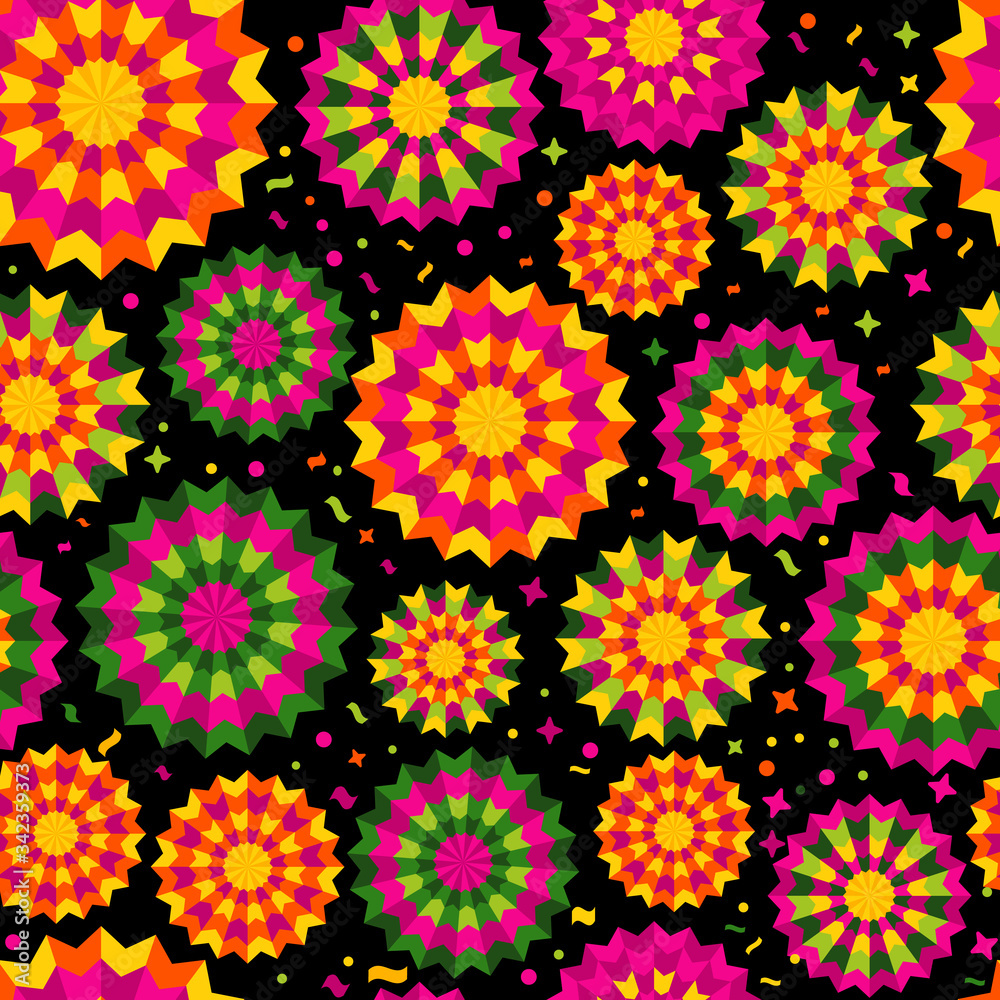 Abstract background seamless pattern with ethnic ornament. Element with mexican pattern. Template for greeting card, invitation, poster,surface. Vector file celebrate illustration. Abstract background seamless pattern with ethnic ornament. Element with mexican pattern. Template for greeting card, invitation, poster,surface. Vector file celebrate illustration.