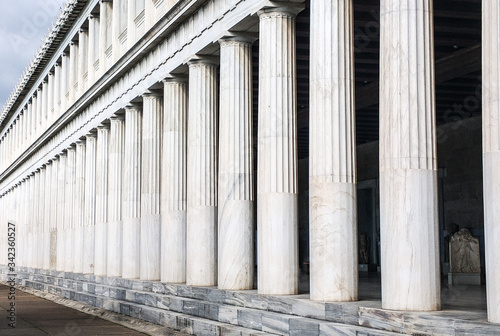 Columns of the ancient Greek temple