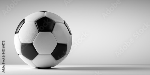 Fototapeta Naklejka Na Ścianę i Meble -  Soccer ball, football. Banner composition.