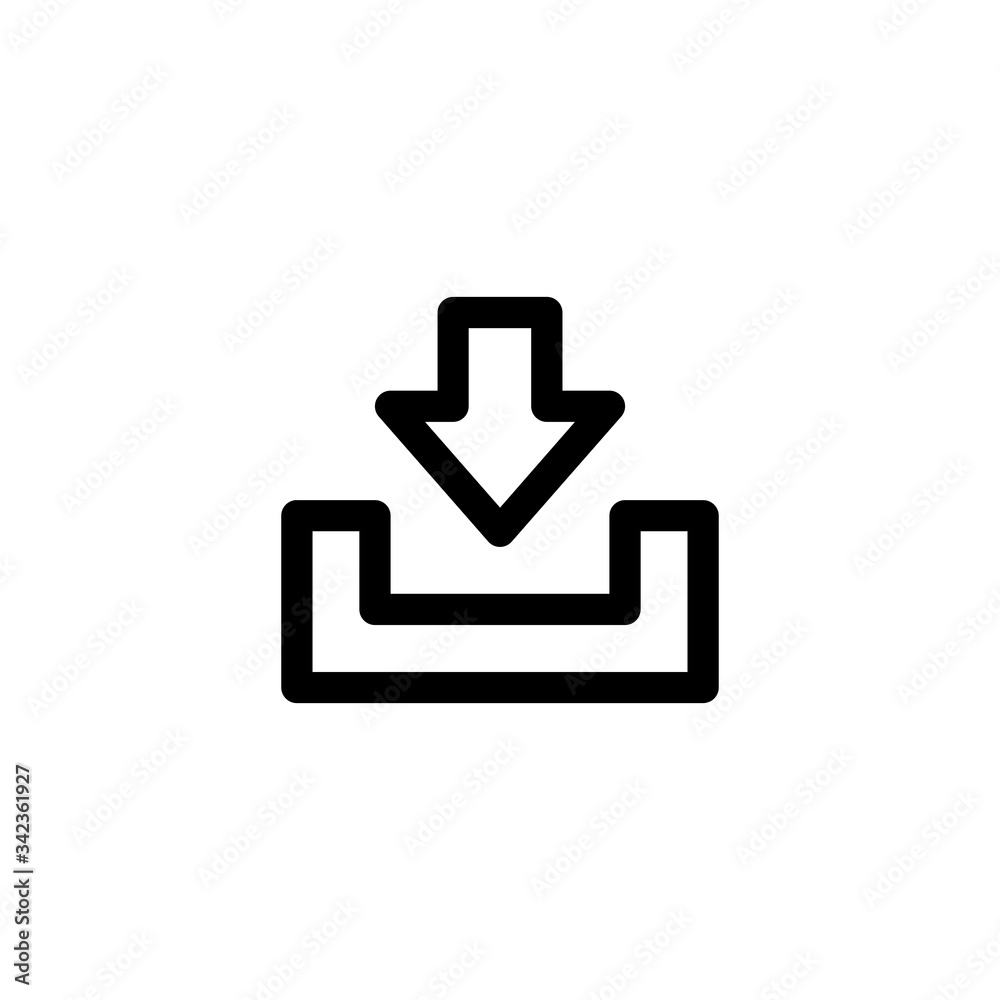 Fototapeta premium Download User Interface Outline Icon Logo Vector Illustration 