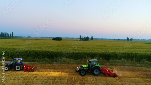 tractor in field photo