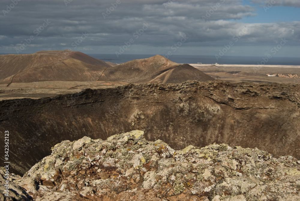 volcanic landscape in lanzarote volcanic landscape in lanzarote