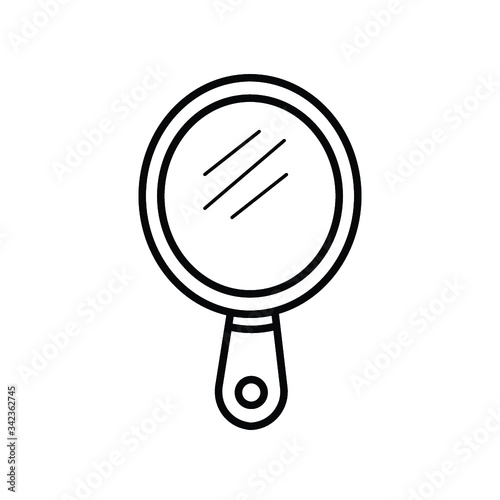 hand mirror icon- vector illustration