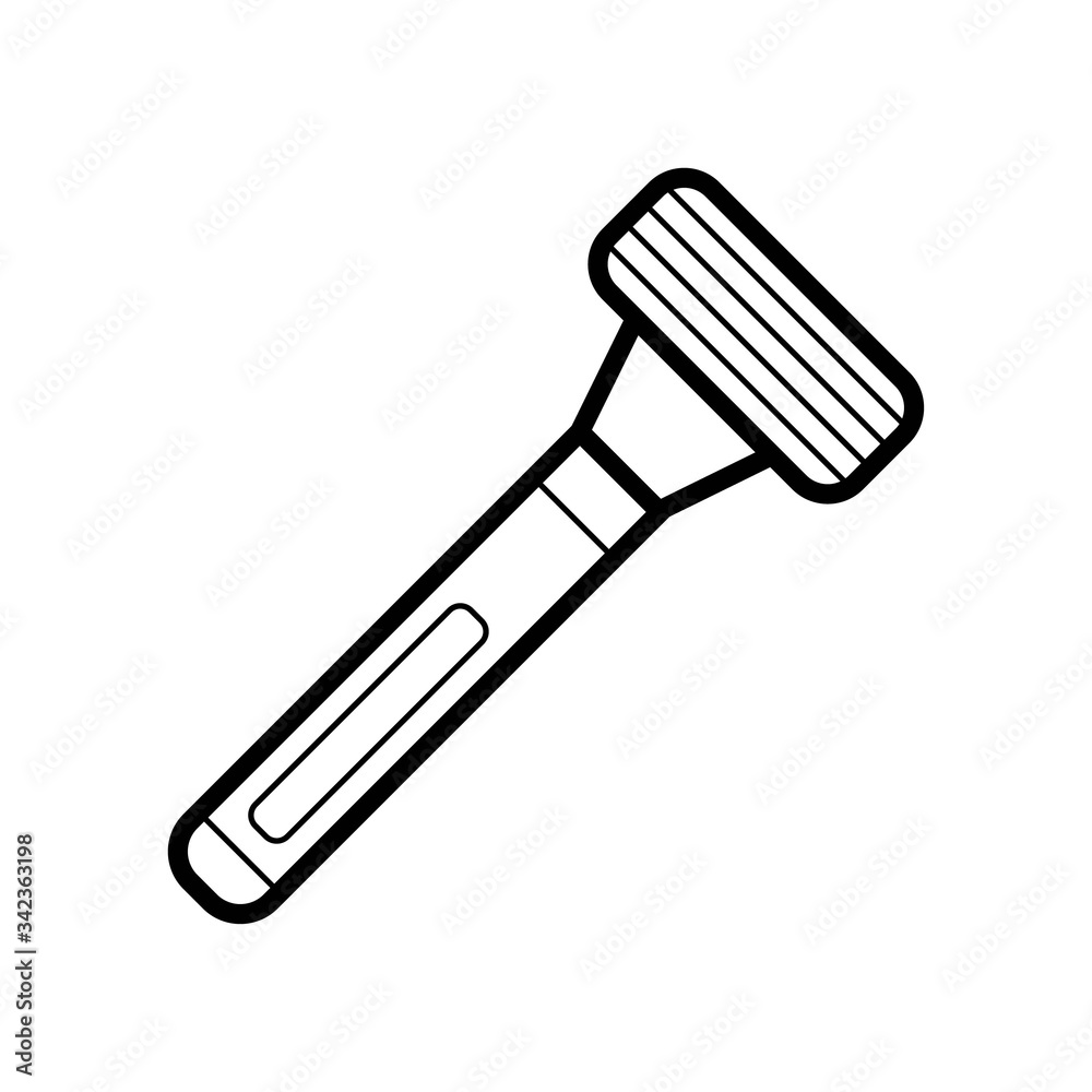 Razor silhouette icon. Hair removal method. Razor shaving. Razor silhouette icon. Hair removal method. Razor shaving.