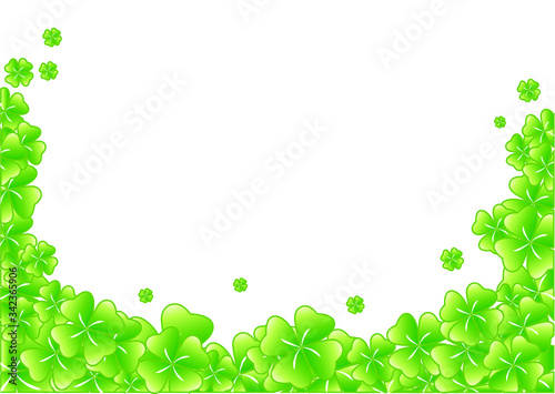 Clover leaf with happy st. Patrick's day concept 