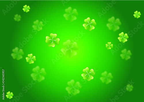 Clover leaf with happy st. Patrick's day concept 