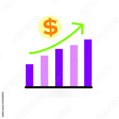 A concept of investment growth. Money growing by investment. Make money and financial growth concept. 