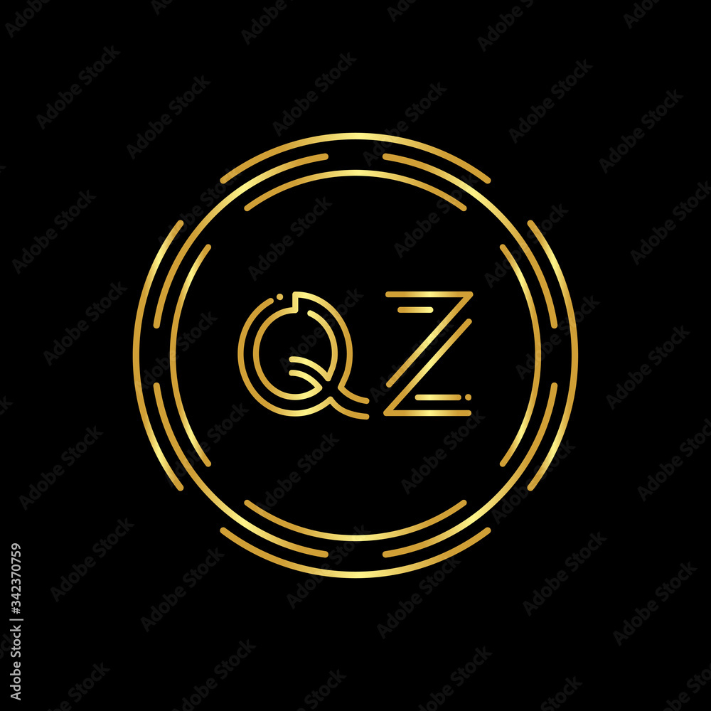 Initial Letter QZ Logo Design Vector Template. Digital Abstract Circle QZ Letter Logo Design Initial Letter QZ Logo Design Vector Template. Digital Abstract Circle QZ Letter Logo Design