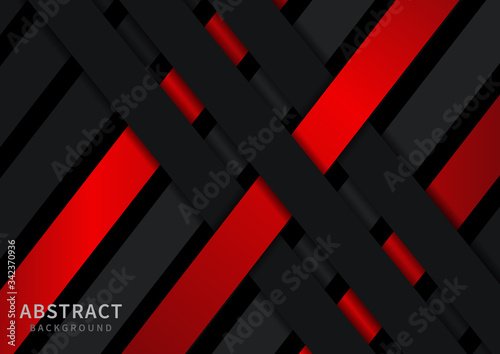 Abstract Black and red Color Diagonal Striped Lines Lattice Pattern on Black Background.