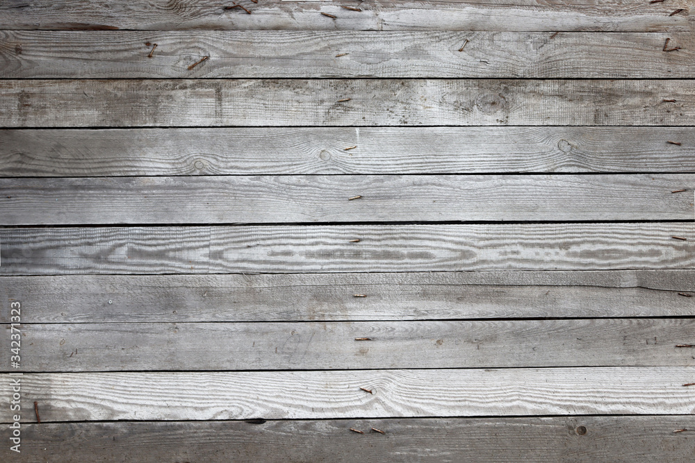 Old white wood surface. Background of the old white floor. White background Old white wood surface. Background of the old white floor. White background