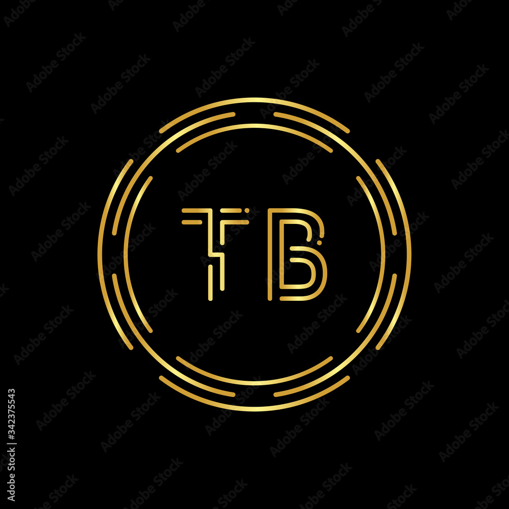 Initial Letter TB Logo Creative Typography Vector Template. Circle Letter TB Logo Design Initial Letter TB Logo Creative Typography Vector Template. Circle Letter TB Logo Design