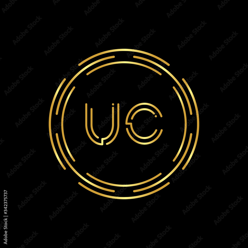 Initial UC Logo Creative Typography Vector Template. Digital Abstract Letter UC Logo Design Initial UC Logo Creative Typography Vector Template. Digital Abstract Letter UC Logo Design