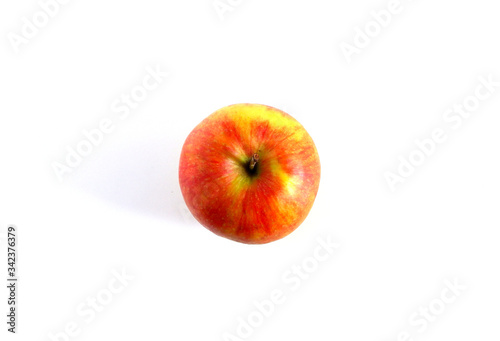 juicy red apple on a white background. Suitable for advertising background. © Volkova Evgeniia