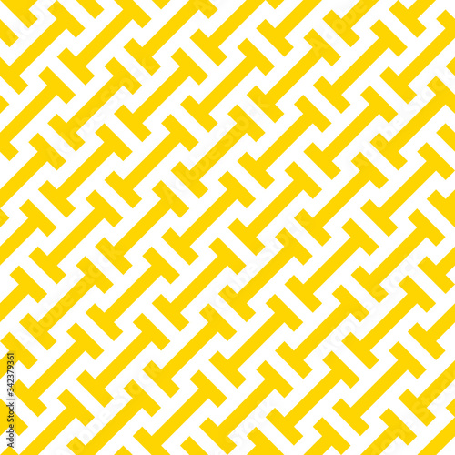 Vector yellow geometric pattern. Seamless modern linear texture.